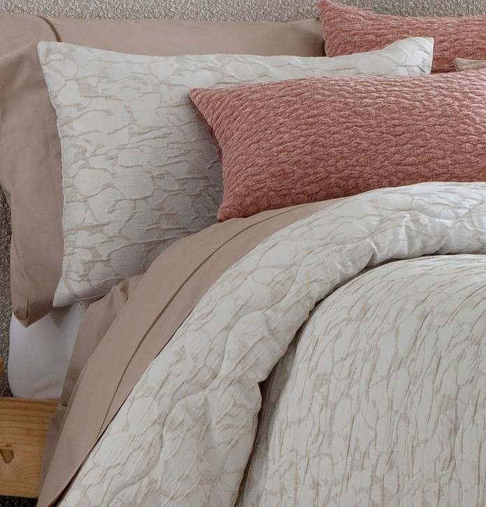 Couvre-lit matelassé Saima beige Antilo - Blancollection