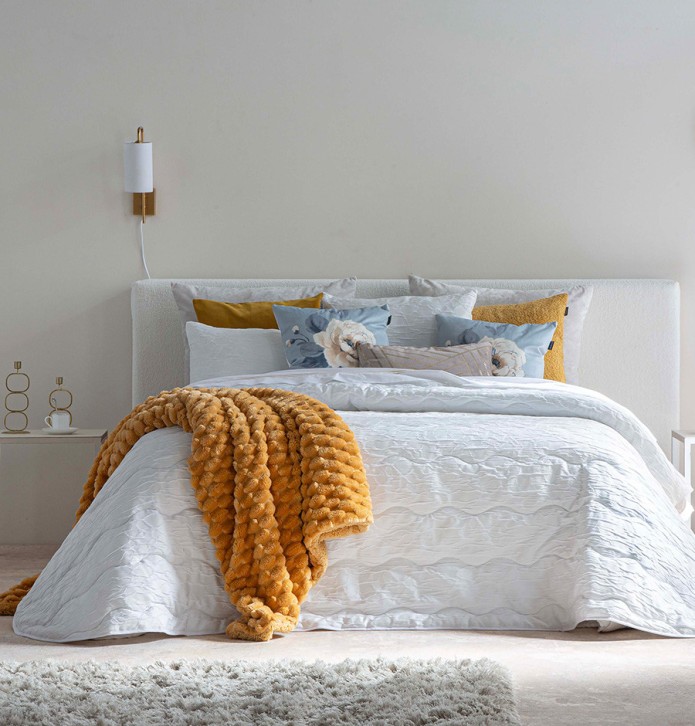 Couvre-lit matelassé Saima beige Antilo