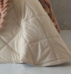 Couvre-lit matelassé Caroline beige Antilo - Blancollection