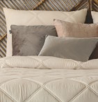 Couvre-lit matelassé Caroline beige Antilo - Blancollection