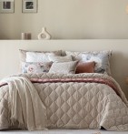 Couvre lit velours matelassé Siena lin Antilo