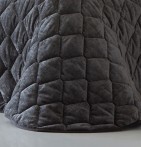 Couvre-lit velours matelassé Siena anthracite Antilo - Blancollection