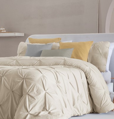 Couvre-lit matelassé Miranda beige Antilo