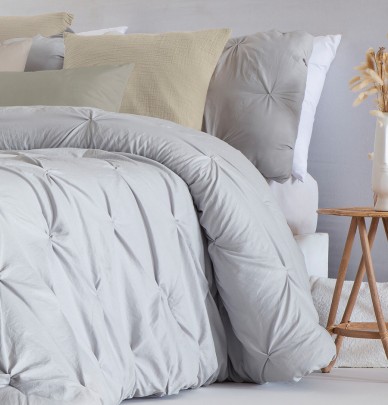 Couvre-lit matelassé Miranda gris Antilo