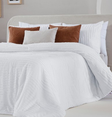 Couvre-lit matelassé Charlise blanc Antilo