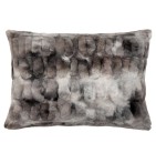 Coussin fourrure Zibeline angora Vent du Sud - Blancollection