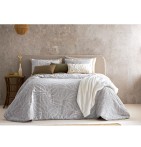 Couvre-lit matelassé Dylan gris Antilo - Blancollection