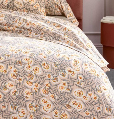 Parure flanelle drap + taies Lily Tradilinge