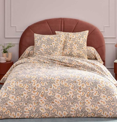 Parure flanelle drap + taies Lily Tradilinge