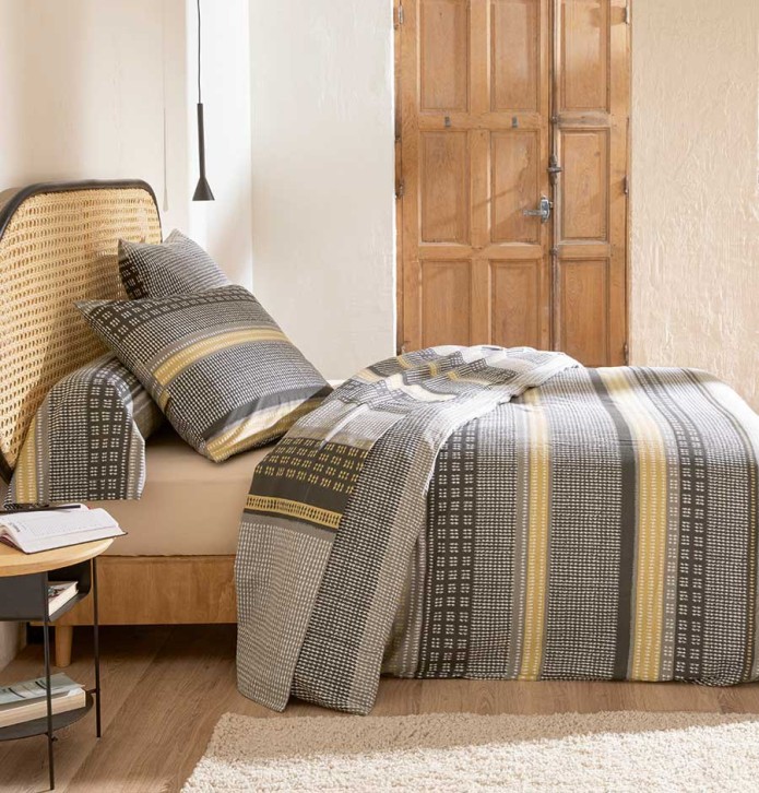 Parure flanelle drap + taies Jules Tradilinge