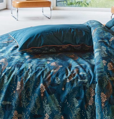 Taie d'oreiller percale Les Collines Sylvie Thiriez