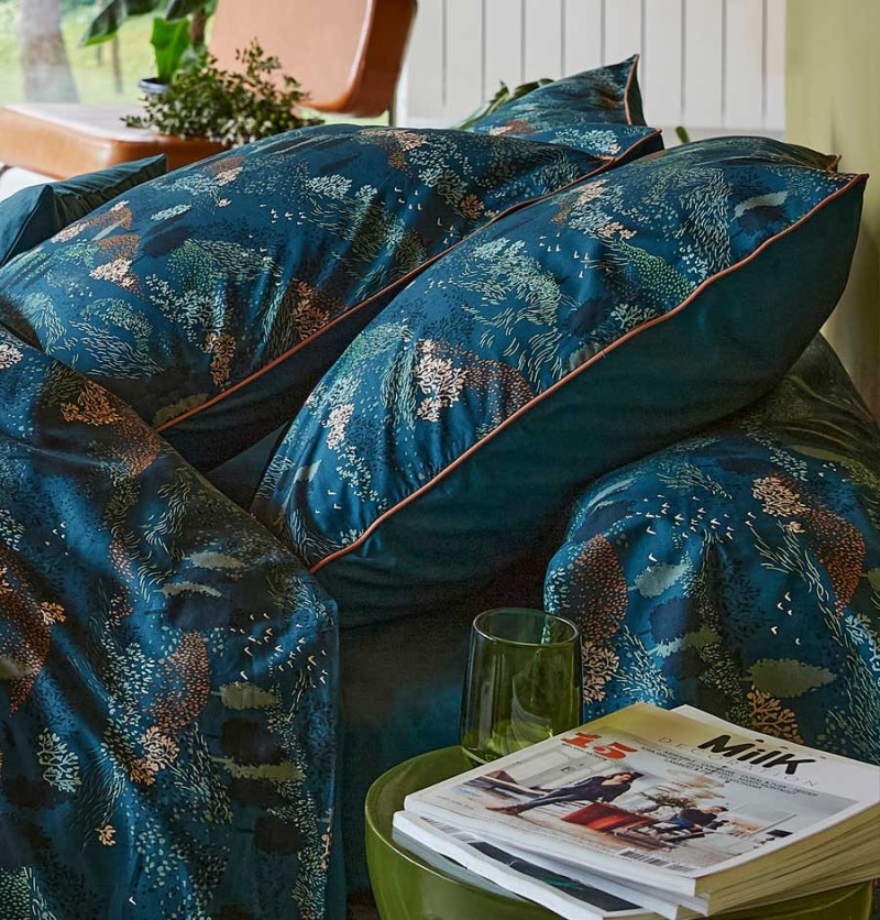 Taie de traversin percale Les Collines Sylvie Thiriez