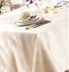 Nappe polyester Anthéa ivoire/or Calitex