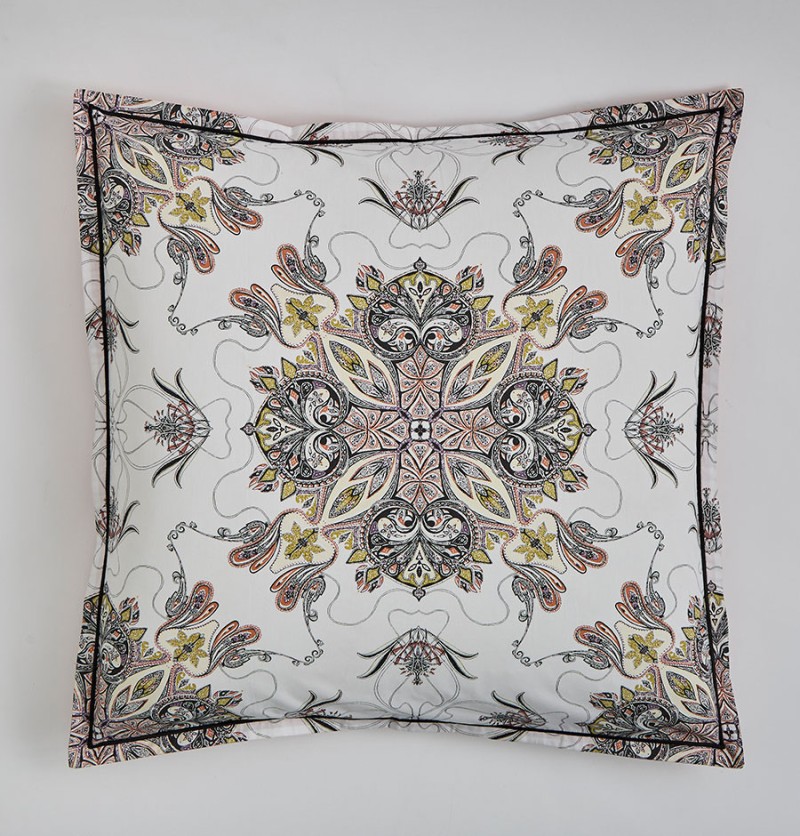 Taie d'oreiller percale Juliette blanc La Maison de Balmy