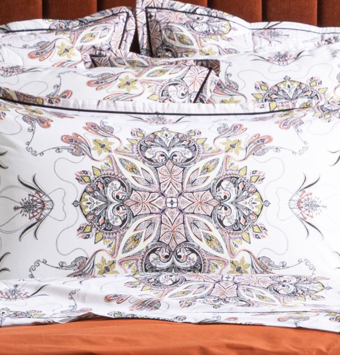 Parure de lit percale Juliette blanc La maison de Balmy - Blancollection