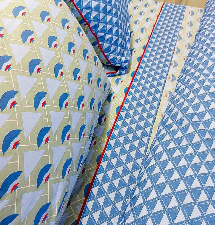 Housse de couette percale Fuji La maison de Balmy - Blancollection