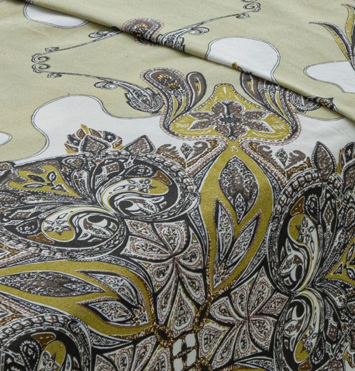 Drap percale Juliette vert La maison de Balmy - Blancollection