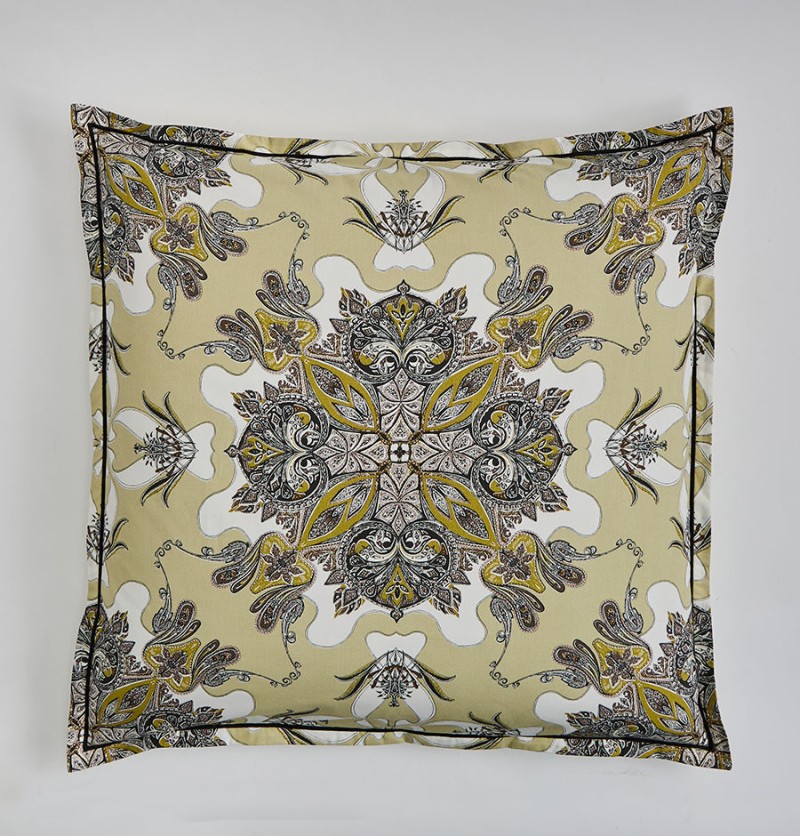 Taie d'oreiller percale Juliette vert La Maison de Balmy
