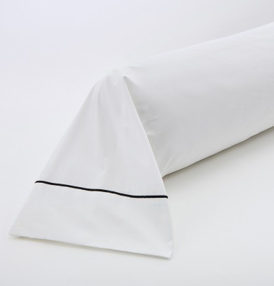 Taie de traversin percale blanche La Maison de Balmy