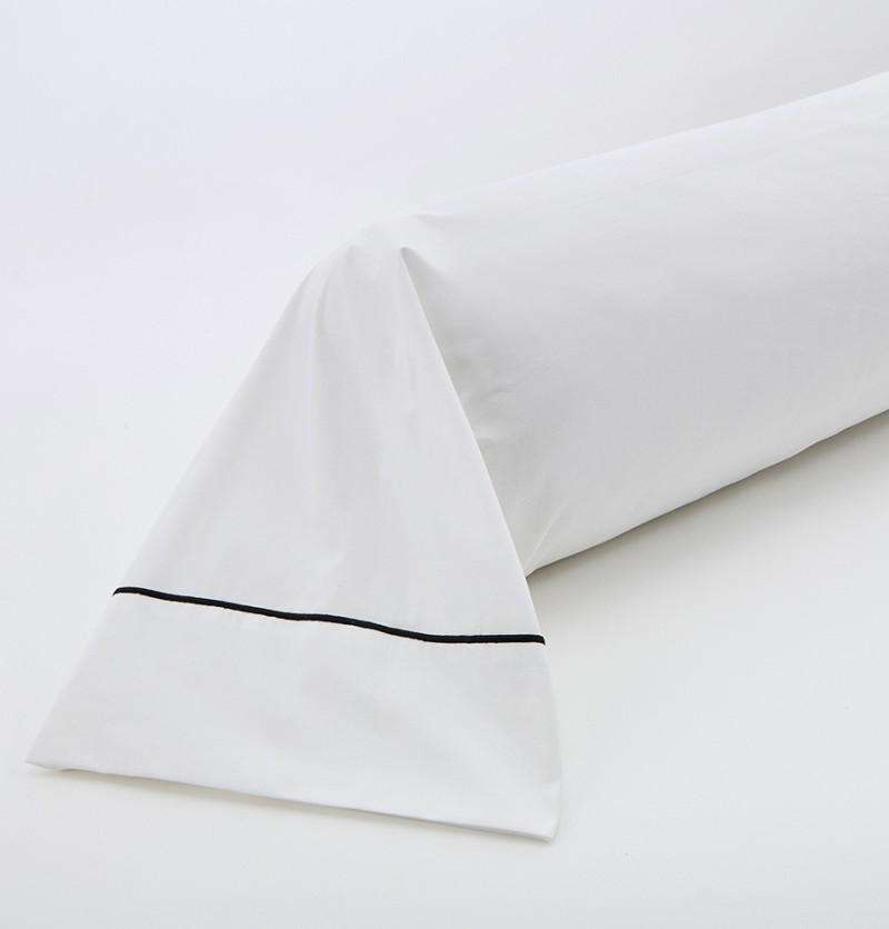 Taie de traversin percale blanche La Maison de Balmy
