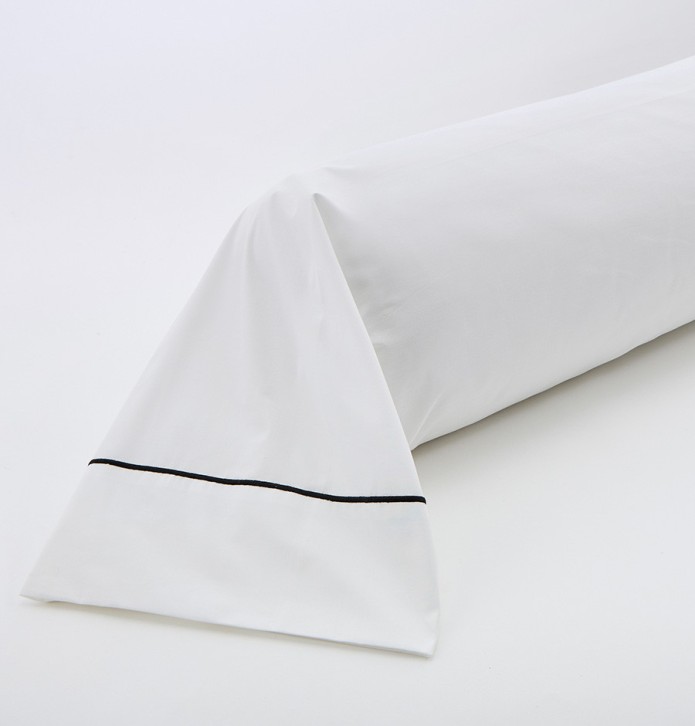 Taie de traversin percale blanche La Maison de Balmy