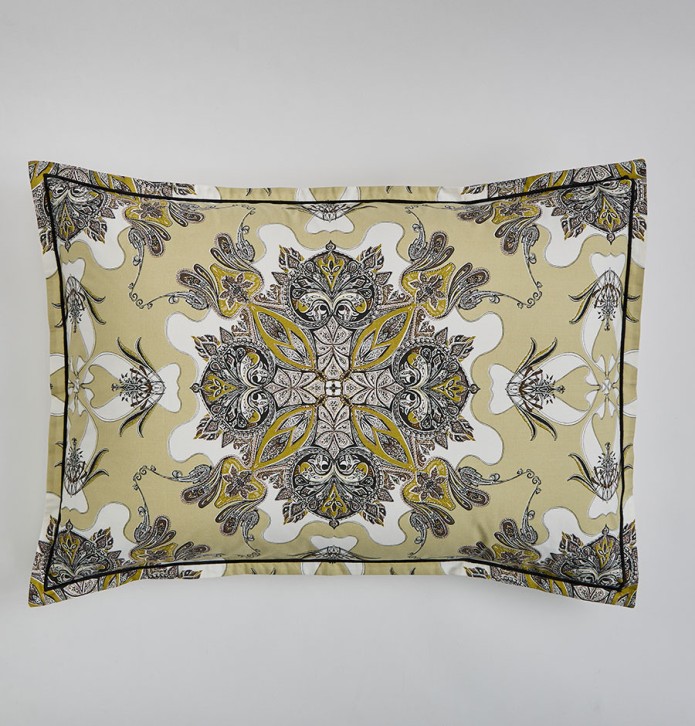 Parure de lit percale Juliette vert La maison de Balmy - Blancollection