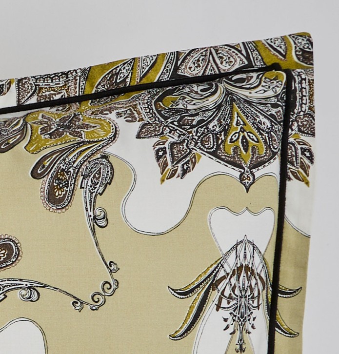 Parure de lit percale Juliette vert La maison de Balmy - Blancollection