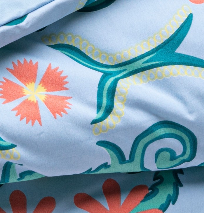 Housse de couette percale Louison La maison de Balmy - Blancollection
