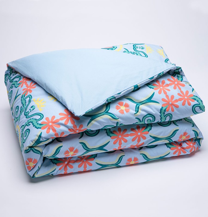 Housse de couette percale Louison La maison de Balmy - Blancollection