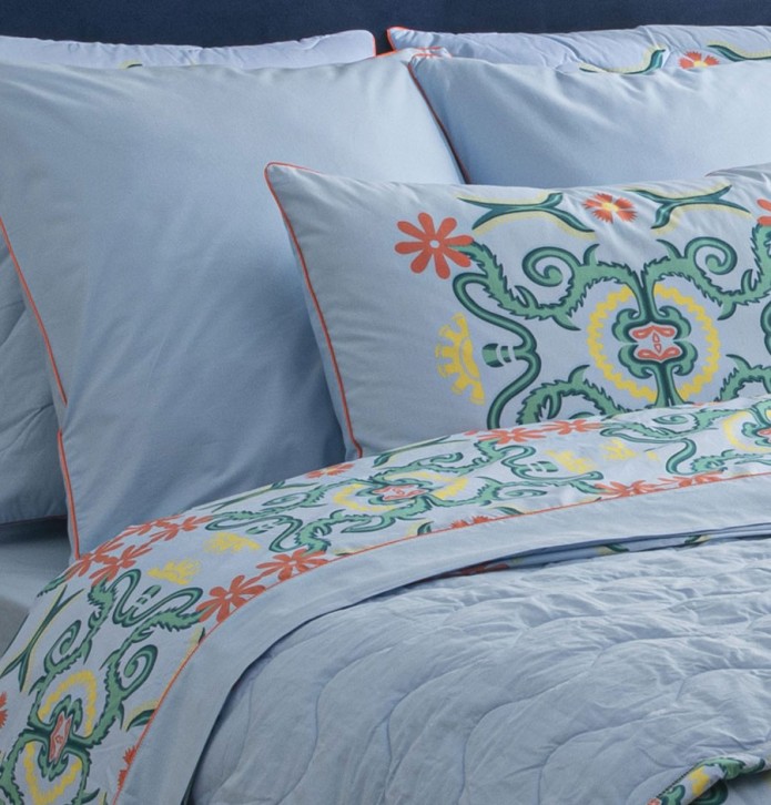 Taie d'oreiller percale Louison La maison de Balmy - Blancollection