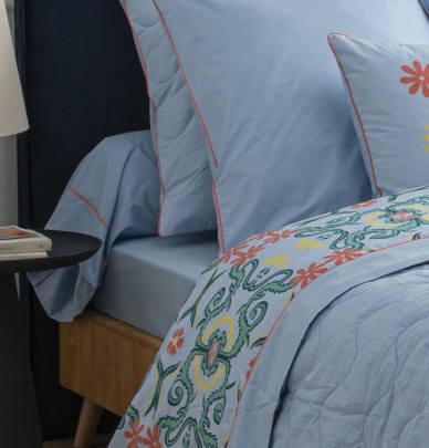 Taie de traversin percale Louison La Maison de Balmy