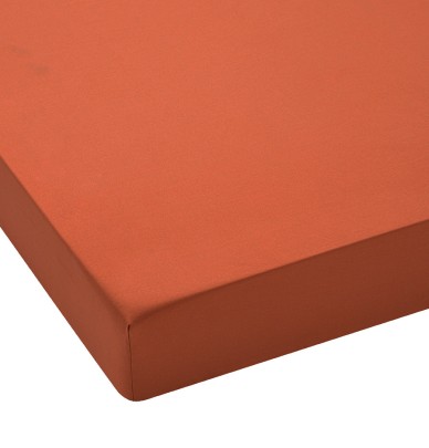 Drap housse percale brique La Maison de Balmy