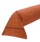 Taie de traversin percale brique La Maison de Balmy
