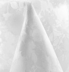 Nappe damassée polyester Flore blanc Calitex - Blancollection
