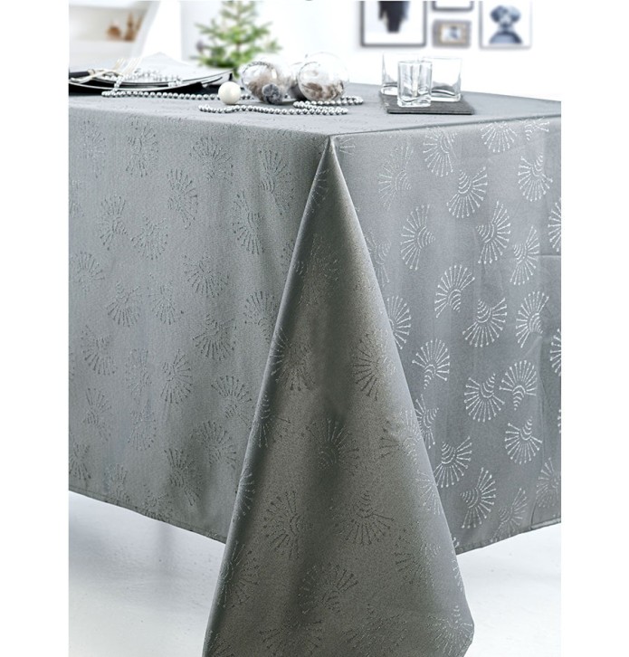 Nappe damassée polyester Giscaro Calitex - Blancollection