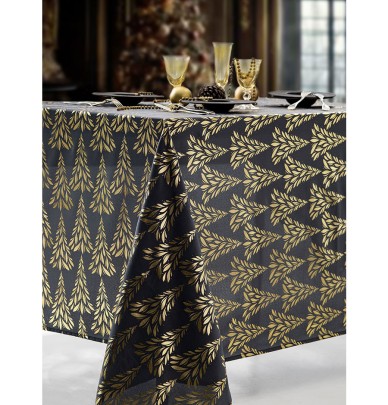 Nappe polyester Estrie anthracite/or Calitex