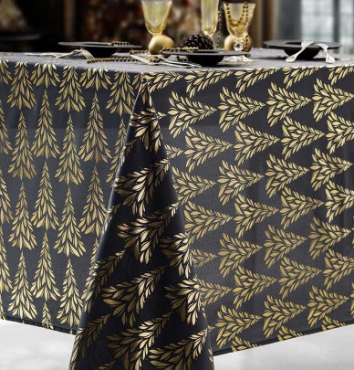 Nappe polyester Estrie anthracite/or Calitex