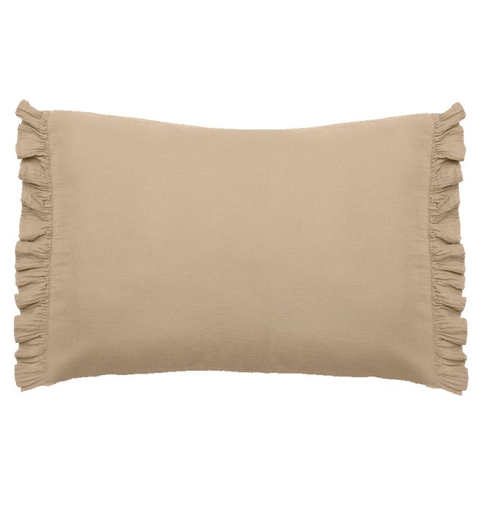 Housse coussin Elsa camel Vent du Sud Housse coussin Elsa camel Vent du Sud