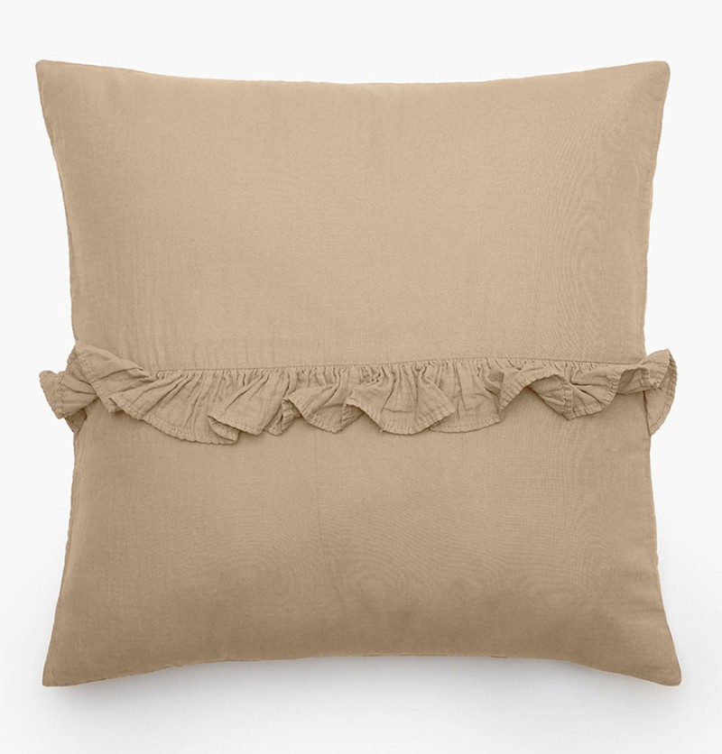 Housse coussin Elsa camel Vent du Sud