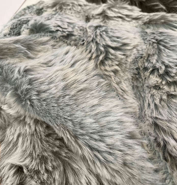Plaid fausse fourrure Astrakan glacier Vent du Sud - Blancollection
