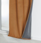 Rideau occultant phonique thermique Velveta cognac Qabane-Blancollection