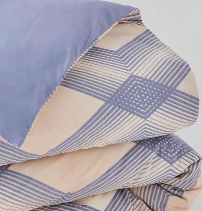 Housse de couette percale Hélios La maison de Balmy - Blancollection