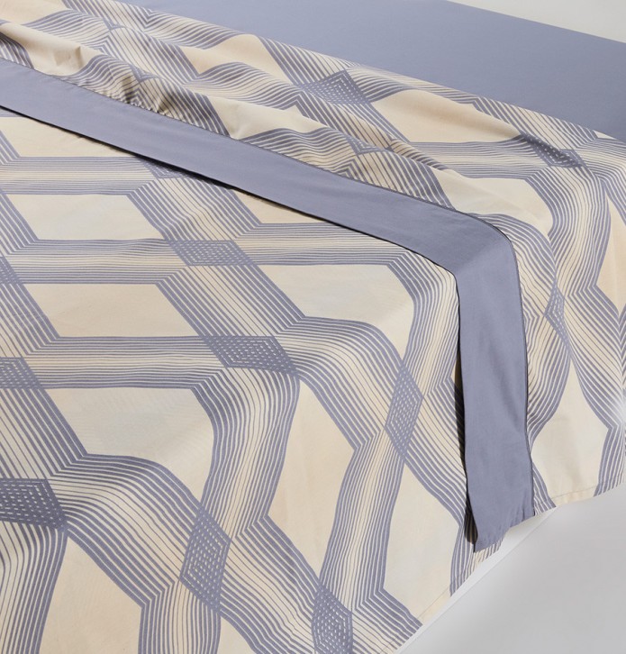 Parure de lit percale Hélios La maison de Balmy - Blancollection