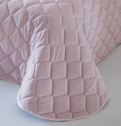 Couvre-lit matelassé Tivoli rose pâle Antilo