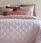 Lot de 2 housses coussins velours Tivoli rose pâle Antilo - Blancollection