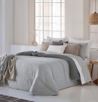 Couvre-lit matelassé Doly gris Antilo