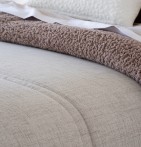 Couvre-lit matelassé jacquard Doly beige Antilo - Blancollection