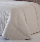Couvre-lit matelassé jacquard Doly beige Antilo - Blancollection