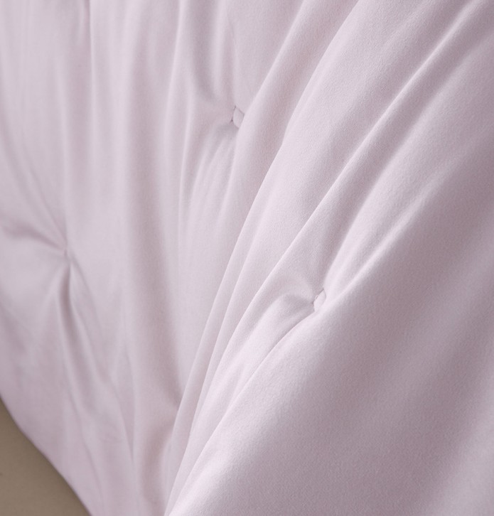 Couvre-lit velours matelassé Jess rose pâle Antilo - Blancollection