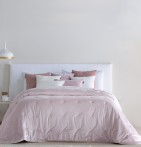 Couvre lit matelassé Jess rose pâle Antilo